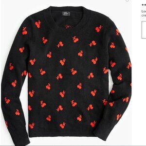 J.Crew Long-sleeve everyday cashmere crewneck sweater in cherries